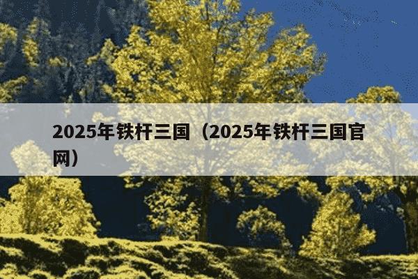 2025年铁杆三国(2025年铁杆三国官网)