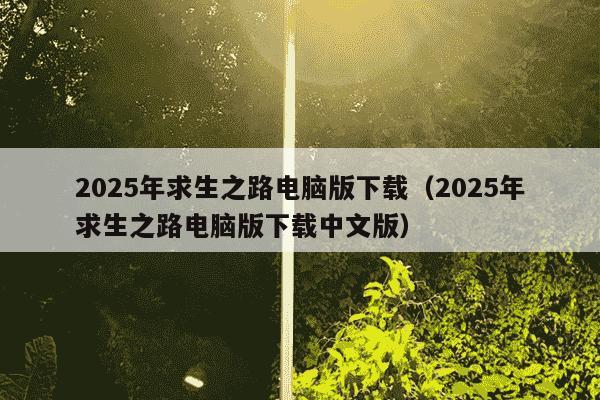 2025年求生之路电脑版下载(2025年求生之路电脑版下载中文版)