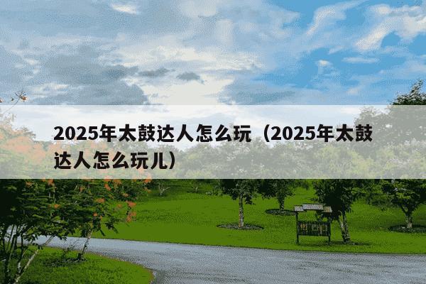 2025年太鼓达人怎么玩(2025年太鼓达人怎么玩儿)