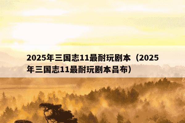 2025年三国志11最耐玩剧本（2025年三国志11最耐玩剧本吕布）