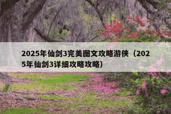 2025年仙剑3完美图文攻略游侠(2025年仙剑3详细攻略攻略)