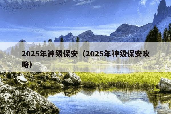 2025年神级保安(2025年神级保安攻略)