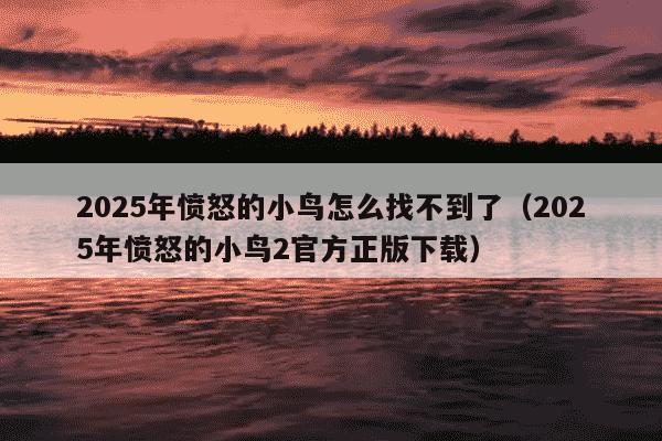 2025年愤怒的小鸟怎么找不到了(2025年愤怒的小鸟2官方正版下载)