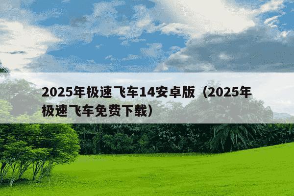 2025年极速飞车14安卓版（2025年极速飞车免费下载）