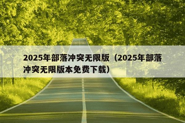 2025年部落冲突无限版(2025年部落冲突无限版本免费下载)