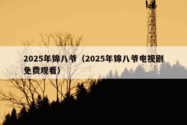 2025年锦八爷(2025年锦八爷电视剧免费观看)