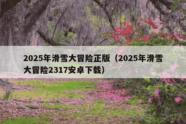 2025年滑雪大冒险正版(2025年滑雪大冒险2317安卓下载)