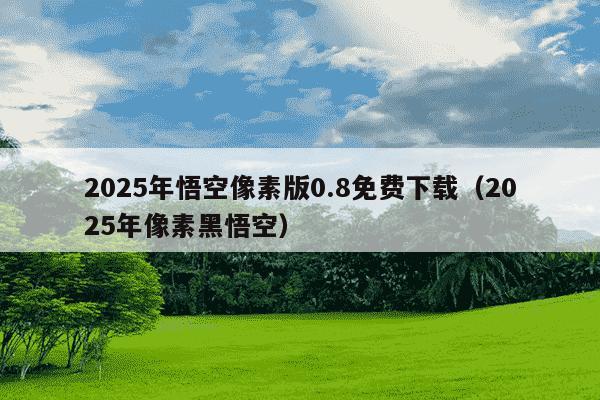 2025年悟空像素版0.8免费下载（2025年像素黑悟空）