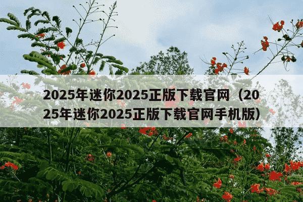 2025年迷你2025正版下载官网（2025年迷你2025正版下载官网手机版）