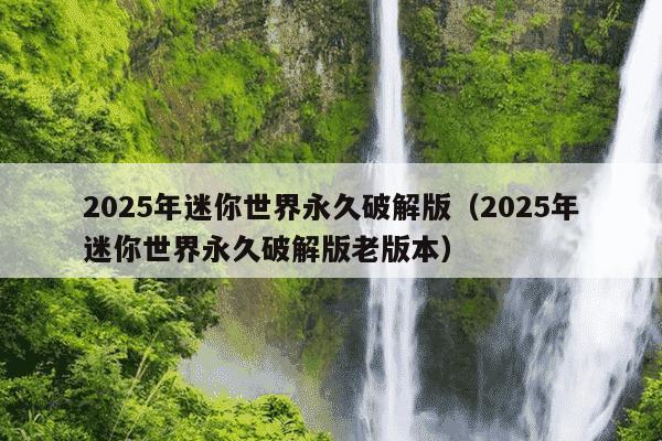 2025年迷你世界永久破解版（2025年迷你世界永久破解版老版本）