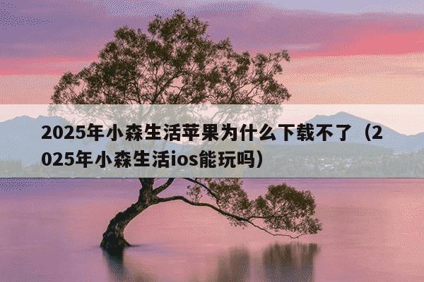 2025年小森生活苹果为什么下载不了（2025年小森生活ios能玩吗）