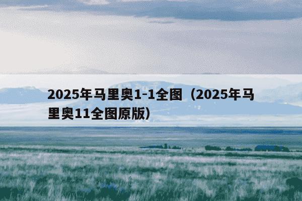 2025年马里奥1-1全图(2025年马里奥11全图原版)