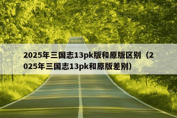 2025年三国志13pk版和原版区别(2025年三国志13pk和原版差别)