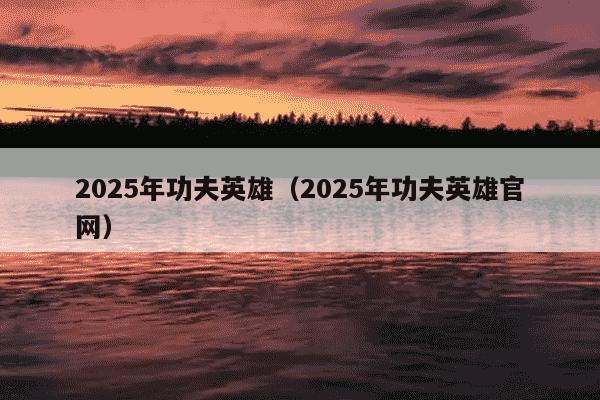 2025年功夫英雄(2025年功夫英雄官网)