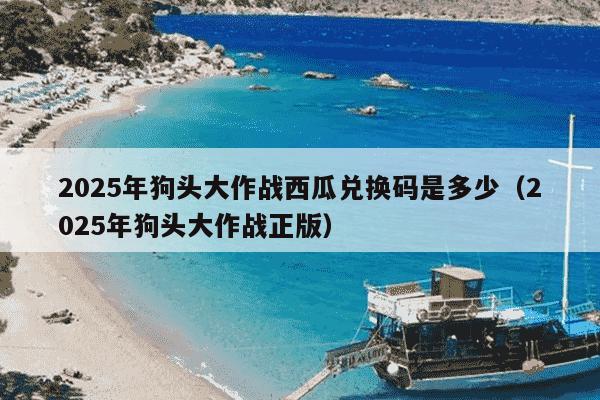 2025年狗头大作战西瓜兑换码是多少(2025年狗头大作战正版)