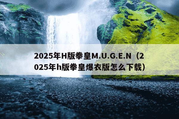 2025年H版拳皇M.U.G.E.N(2025年h版拳皇爆衣版怎么下载)