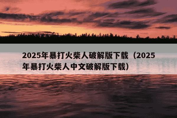 2025年暴打火柴人破解版下载（2025年暴打火柴人中文破解版下载）