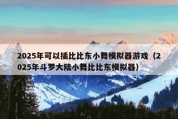 2025年可以插比比东小舞模拟器游戏（2025年斗罗大陆小舞比比东模拟器）