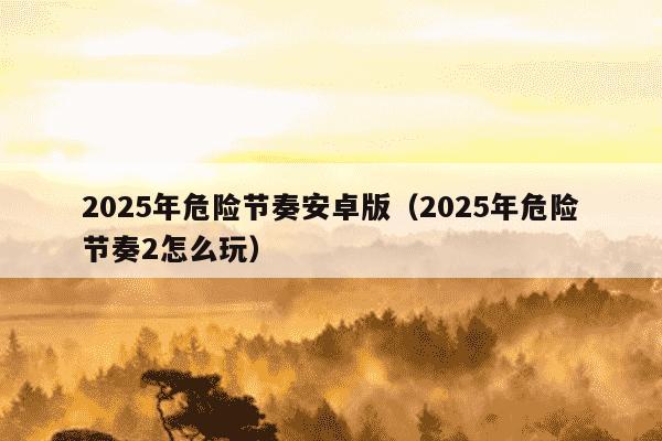 2025年危险节奏安卓版（2025年危险节奏2怎么玩）