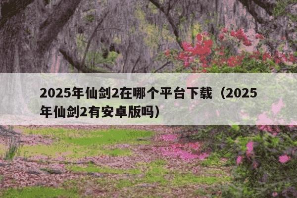 2025年仙剑2在哪个平台下载(2025年仙剑2有安卓版吗)