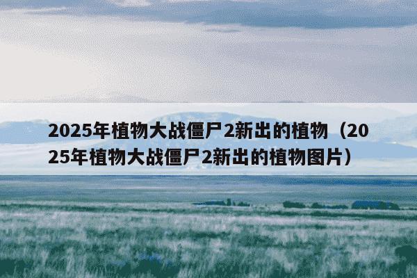 2025年植物大战僵尸2新出的植物（2025年植物大战僵尸2新出的植物图片）