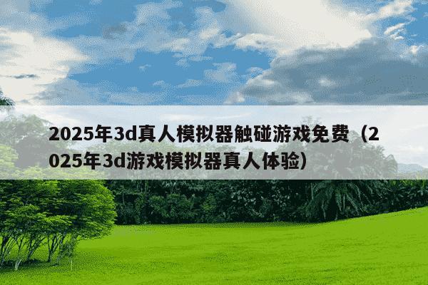2025年3d真人模拟器触碰游戏免费（2025年3d游戏模拟器真人体验）