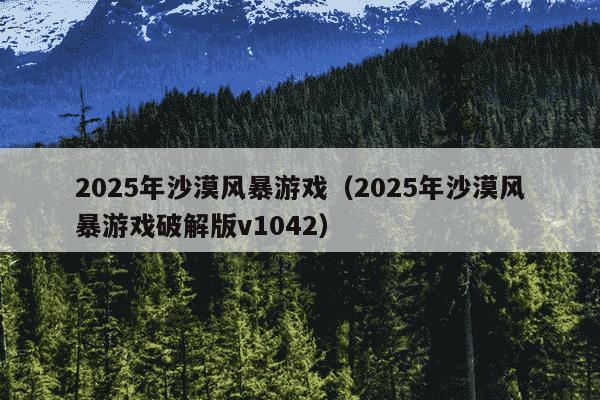 2025年沙漠风暴游戏（2025年沙漠风暴游戏破解版v1042）