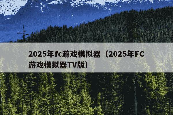 2025年fc游戏模拟器（2025年FC游戏模拟器TV版）