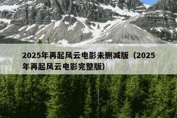 2025年再起风云电影未删减版（2025年再起风云电影完整版）