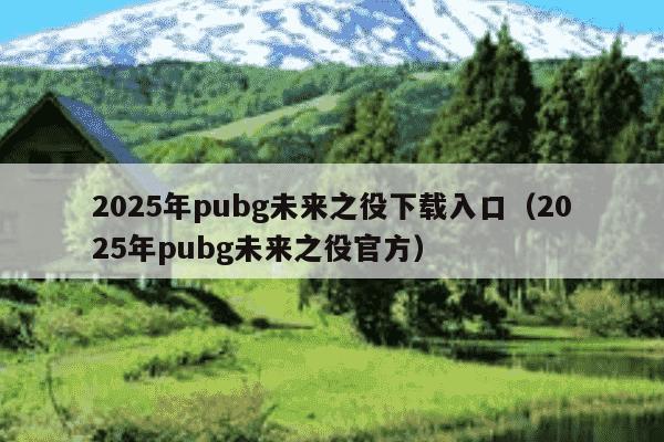 2025年pubg未来之役下载入口（2025年pubg未来之役官方）