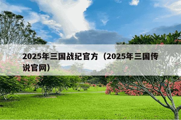 2025年三国战纪官方（2025年三国传说官网）