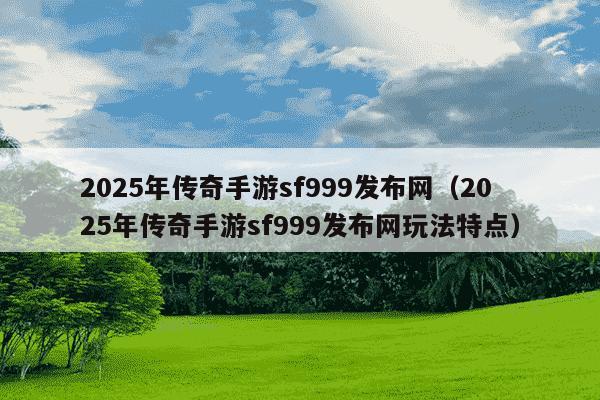 2025年传奇手游sf999发布网（2025年传奇手游sf999发布网玩法特点）