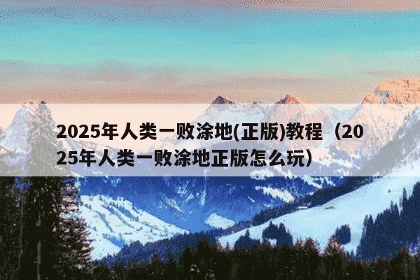2025年人类一败涂地(正版)教程（2025年人类一败涂地正版怎么玩）
