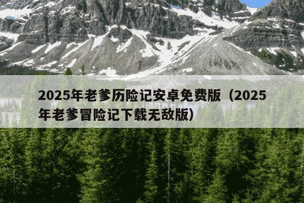 2025年老爹历险记安卓免费版（2025年老爹冒险记下载无敌版）