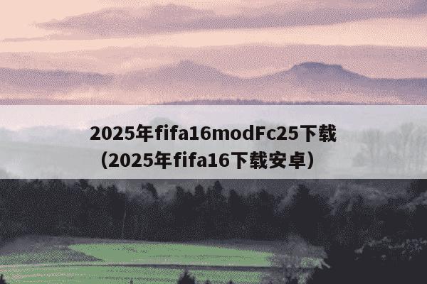2025年fifa16modFc25下载(2025年fifa16下载安卓)