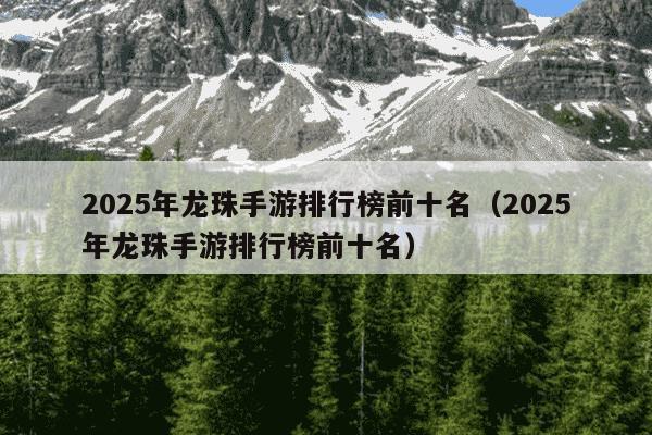 2025年龙珠手游排行榜前十名（2025年龙珠手游排行榜前十名）
