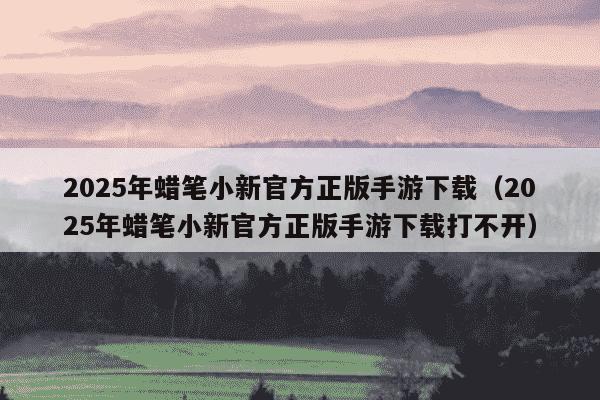 2025年蜡笔小新官方正版手游下载（2025年蜡笔小新官方正版手游下载打不开）