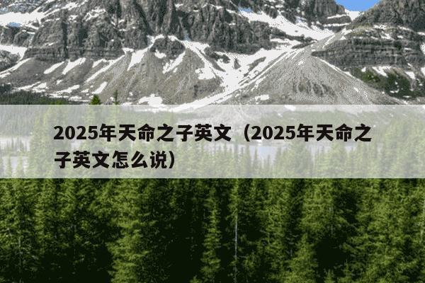 2025年天命之子英文（2025年天命之子英文怎么说）