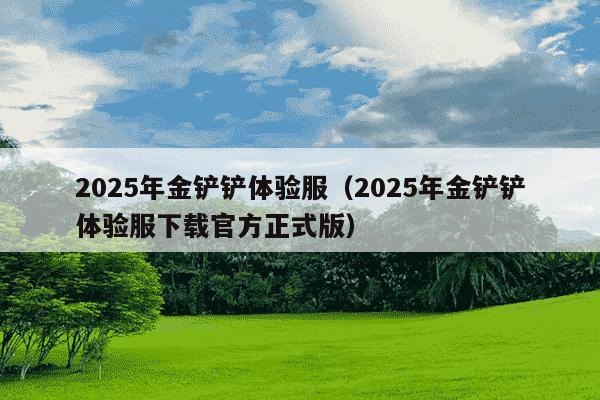 2025年金铲铲体验服(2025年金铲铲体验服下载官方正式版)