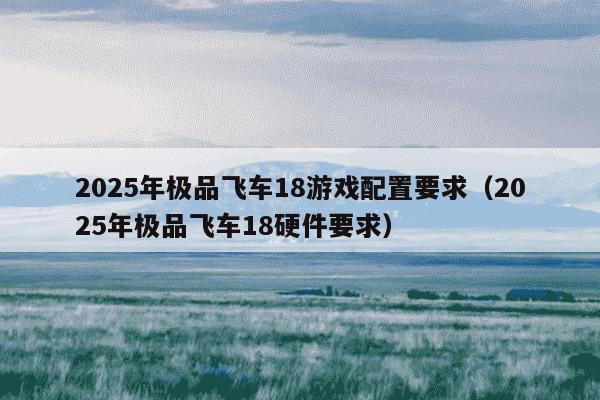 2025年极品飞车18游戏配置要求(2025年极品飞车18硬件要求)