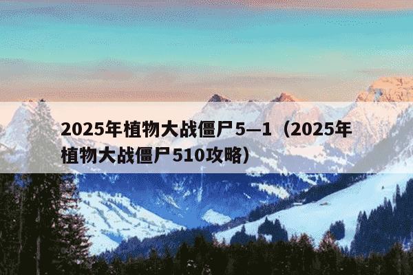 2025年植物大战僵尸5—1(2025年植物大战僵尸510攻略)