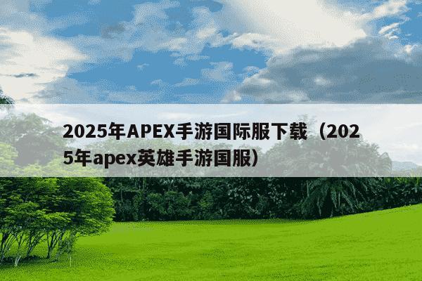 2025年APEX手游国际服下载（2025年apex英雄手游国服）