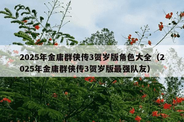 2025年金庸群侠传3贺岁版角色大全（2025年金庸群侠传3贺岁版最强队友）