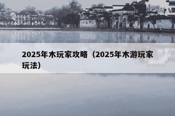2025年木玩家攻略（2025年木游玩家玩法）