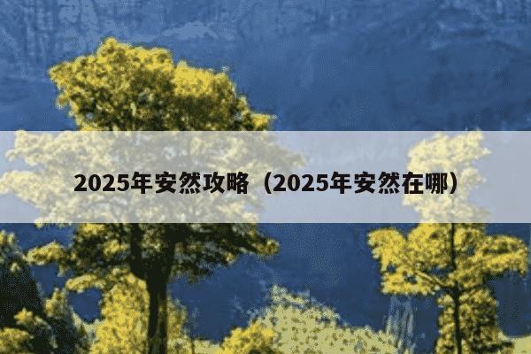 2025年安然攻略（2025年安然在哪）