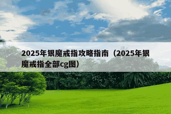 2025年银魔戒指攻略指南(2025年银魔戒指全部cg图)