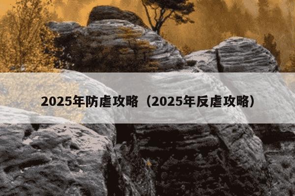 2025年防虐攻略（2025年反虐攻略）