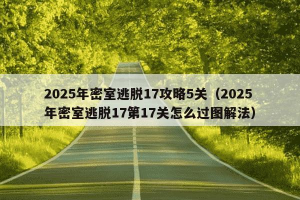 2025年密室逃脱17攻略5关（2025年密室逃脱17第17关怎么过图解法）
