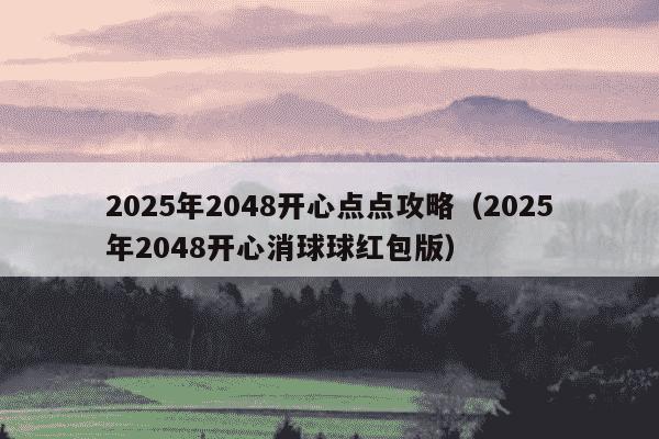 2025年2048开心点点攻略（2025年2048开心消球球红包版）