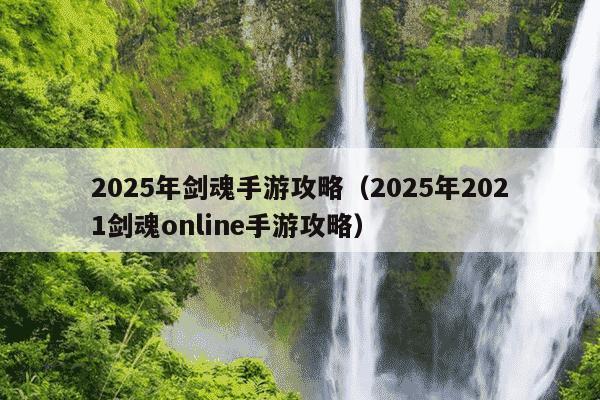 2025年剑魂手游攻略（2025年2021剑魂online手游攻略）